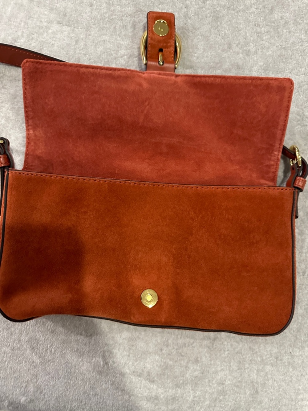 Staud orange/auburn Suede Shoulder Bag - Picture 5 of 7